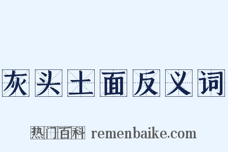 灰头土面反义词是什么意思的图片